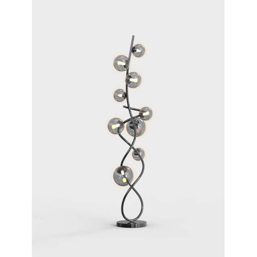 Wofi 3014-905 - LED Stojacia lampa NANCY 9xG9/3,5W/230V čierny chróm