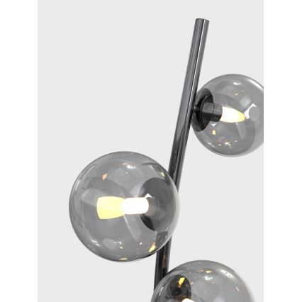 Wofi 3014-905 - LED Stojacia lampa NANCY 9xG9/3,5W/230V čierny chróm