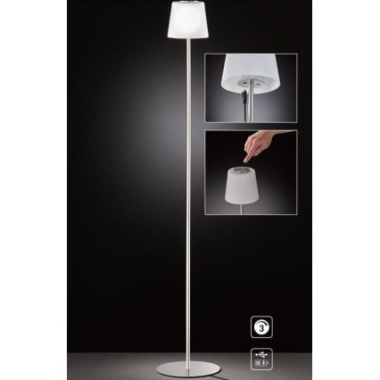 Wofi 3015.01.64.9000 - LED Stmievateľná dotyková stojacia lampa GENK LED/2W/5V 2000 mAh