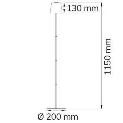 Wofi 3015.01.64.9000 - LED Stmievateľná dotyková stojacia lampa GENK LED/2W/5V 2000 mAh