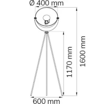 Wofi 3019.01.10.7000 - Stojacia lampa MONA 1xE27/40W/230V