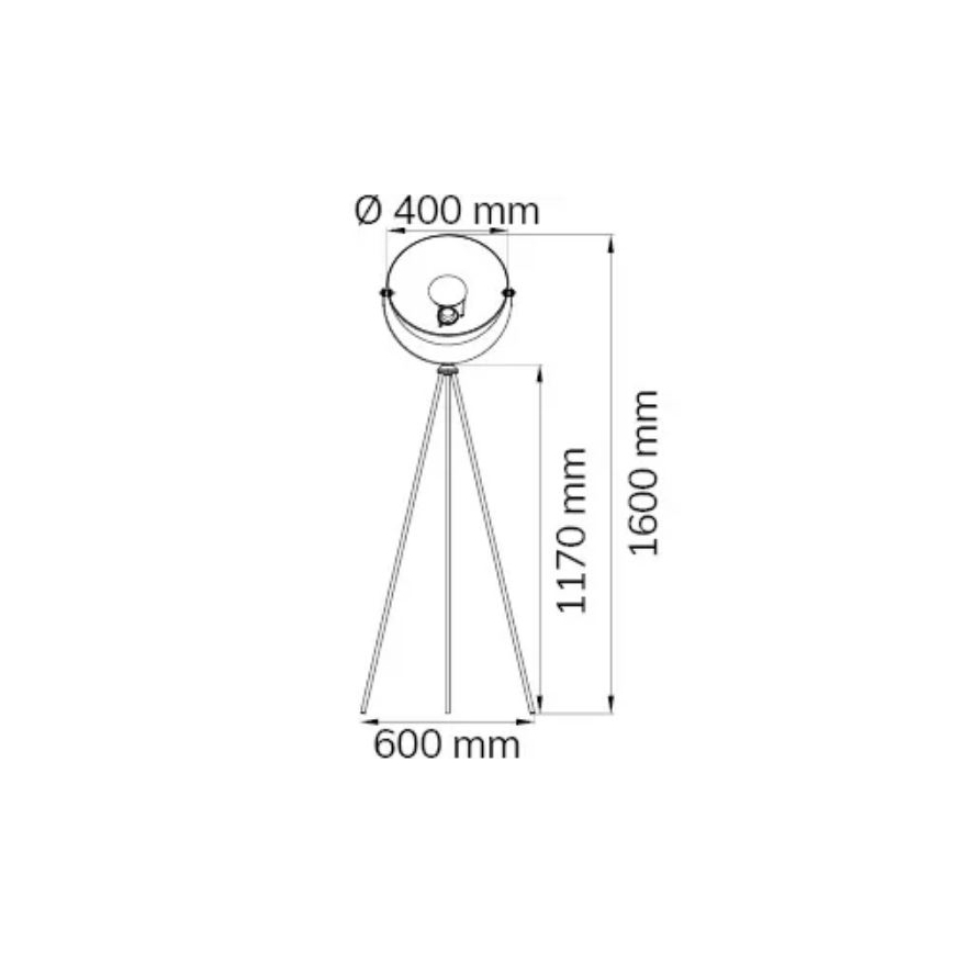 Wofi 3019.01.10.7000 - Stojacia lampa MONA 1xE27/40W/230V