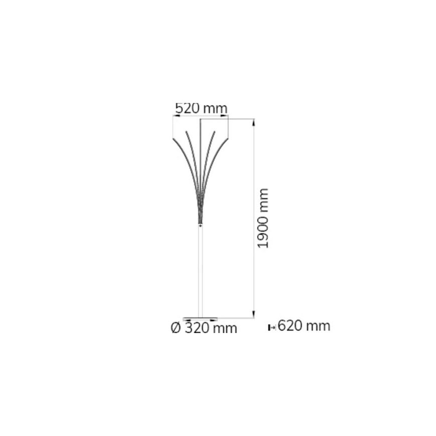 Wofi 3557.05.01.0000 - LED Stmievateľná stojacia lampa BENETT LED/24W/230V