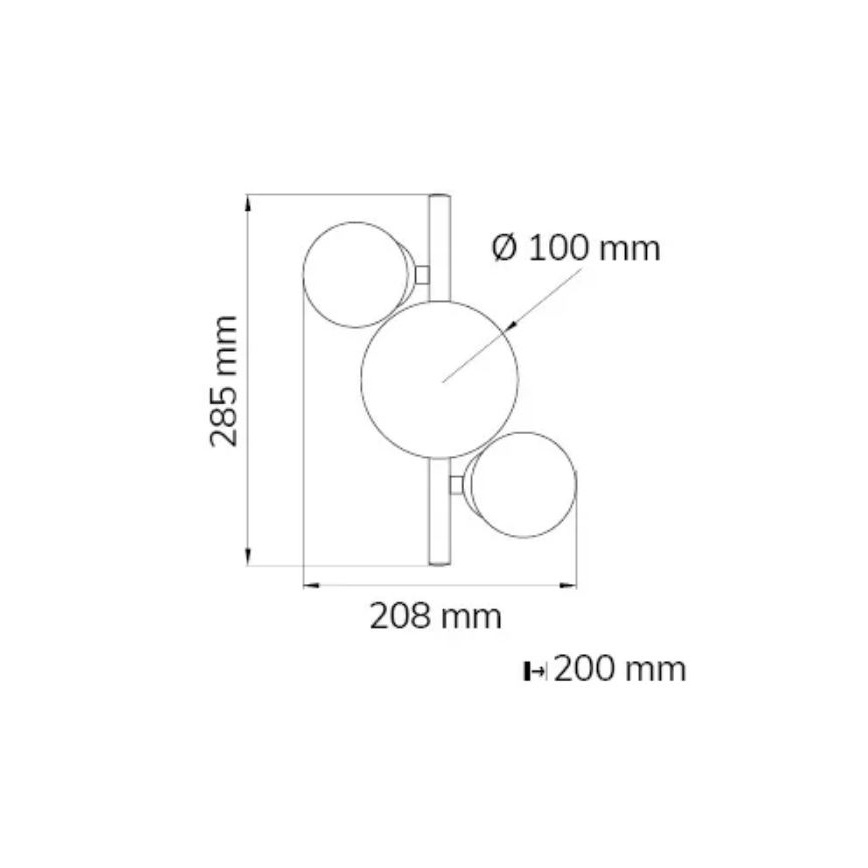 Wofi 4014.03.24.9000 - LED Nástenné svietidlo VILLA 3xG9/3W/230V čierna/lesklý chróm