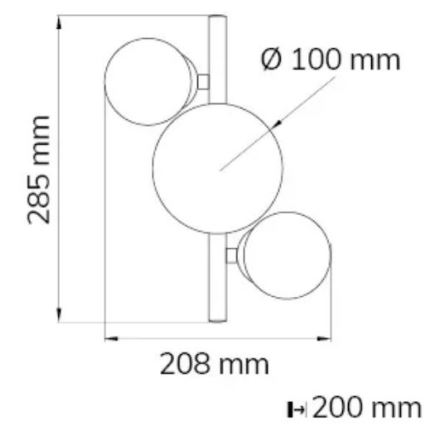 Wofi 4014.03.24.9000 - LED Nástenné svietidlo VILLA 3xG9/3W/230V čierny chróm