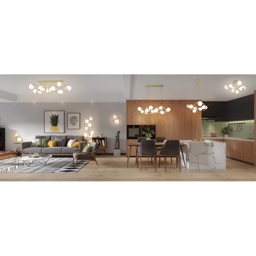 Wofi 4014-201 - LED Nástenné svietidlo NANCY 2xG9/3,5W/230V zlatá/biela