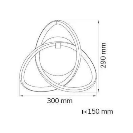 Wofi 4134.01.88.9000 - LED Nástenné svietidlo INDIGO LED/14W/230V