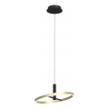 Wofi 6016-104L - stmievateľný LED luster na lanku BREST LED/19W/230V priemer 42 cm čierna/zlatá