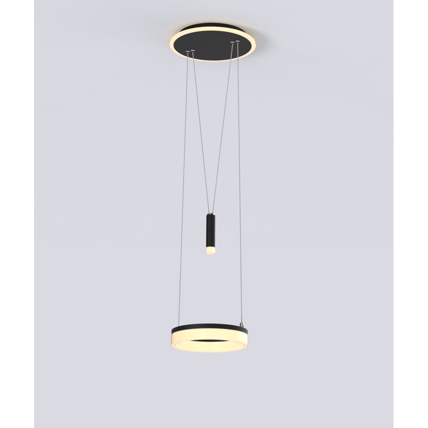 Wofi 6054-302 - LED Stmievateľný luster na lanku JESSE LED/15,5W/230V čierna