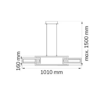 Wofi 6133.03.64.9000 - LED Stmievateľný luster na lanku MURIEL LED/26W/230V