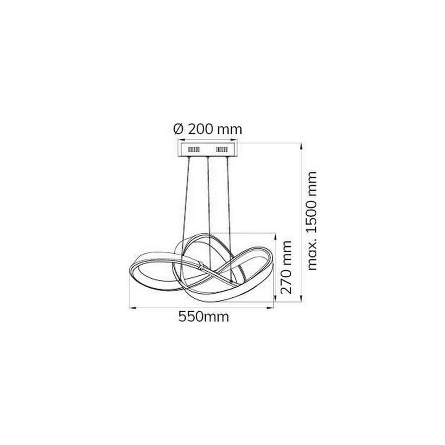 Wofi 6134.01.88.9000 - LED Stmievateľný luster na lanku INDIGO LED/44W/230V