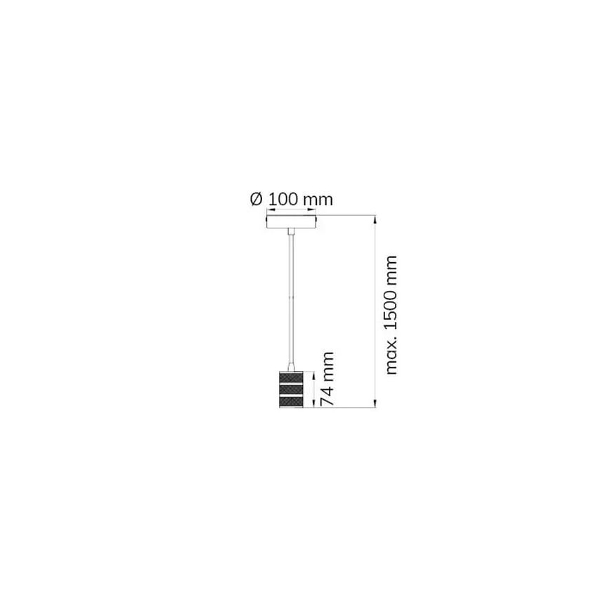 Wofi 6201.01.64.7000 - Luster na lanku MASSA 1xE27/60W/230V bronz