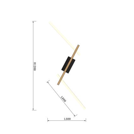 Wofi 7021-306 - LED Stmievateľné nástenné svietidlo RIMINI LED/40W/230V hnedá/čierna