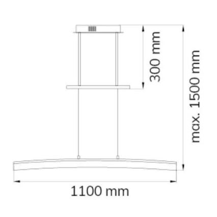 Wofi 7230.01.64.6000 - LED Stmievateľný luster na lanku FERROL LED/28W/230V