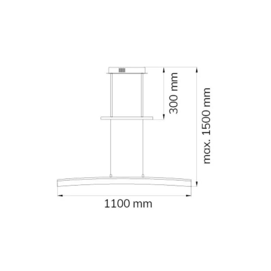 Wofi 7230.01.64.6000 - LED Stmievateľný luster na lanku FERROL LED/28W/230V