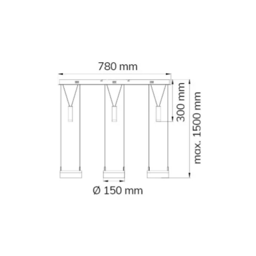 Wofi 7263.06.54.6000 - LED Stmievateľný luster na lanku JETTE 3xLED/7,5W/230V + 3xLED/1W