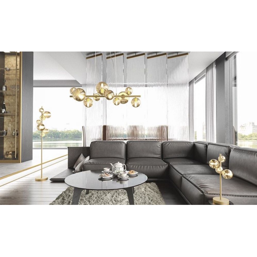 Wofi 8014.04.14.9000 - LED Stolná lampa VILLA 4xG9/3W/230V zlatá