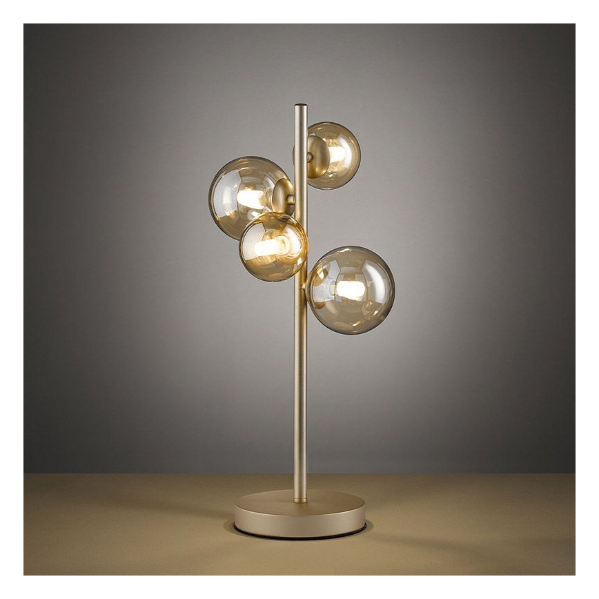 Wofi 8014.04.14.9000 - LED Stolná lampa VILLA 4xG9/3W/230V zlatá
