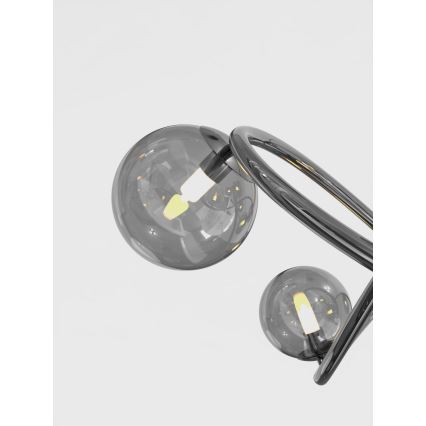 Wofi 8014-205 - LED Stolná lampa NANCY 2xG9/3,5W/230V čierna/lesklý chróm