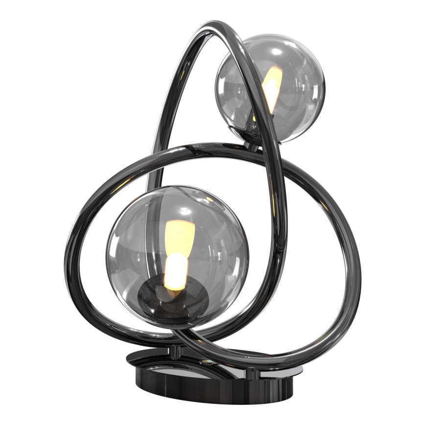 Wofi 8014-205 - LED Stolná lampa NANCY 2xG9/3,5W/230V čierna/lesklý chróm