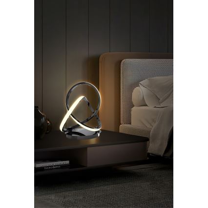 Wofi 8134-105 - LED Dotyková stmievateľná stolná lampa INDIGO LED/10,5W/230V čierna/lesklý chróm
