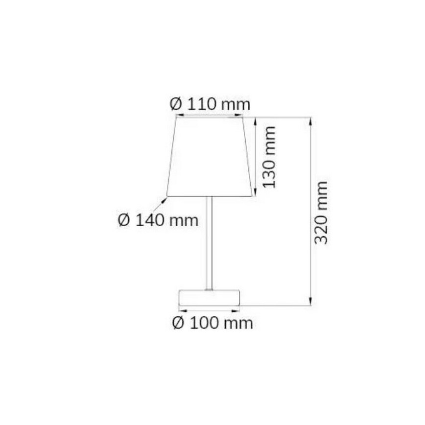 Wofi 8324.01.51.0000 - Stolná lampa CESENA 1xE14/42W/230V hnedá