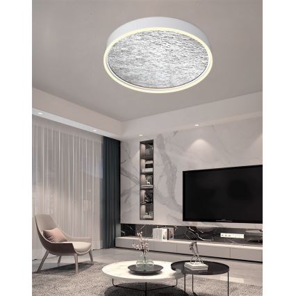 Wofi 9002-103L - LED Stmievateľné stropné svietidlo BORDEAUX LED/60W/230V strieborná