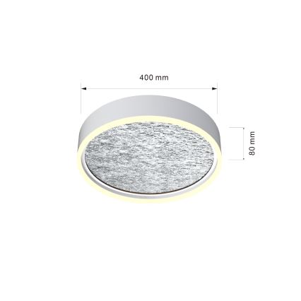 Wofi 9002-103M - LED Stmievateľné stropné svietidlo BORDEAUX LED/37W/230V strieborná