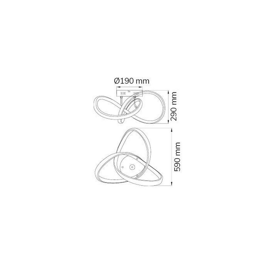 Wofi 9134.01.88.9000 - LED Prisadený luster INDIGO LED/45W/230V