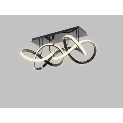 Wofi 9134-205 - LED Stmievateľný prisadený luster INDIGO LED/64W/230V čierna/lesklý chróm