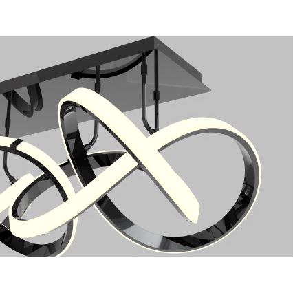 Wofi 9134-205 - LED Stmievateľný prisadený luster INDIGO LED/64W/230V čierna/lesklý chróm