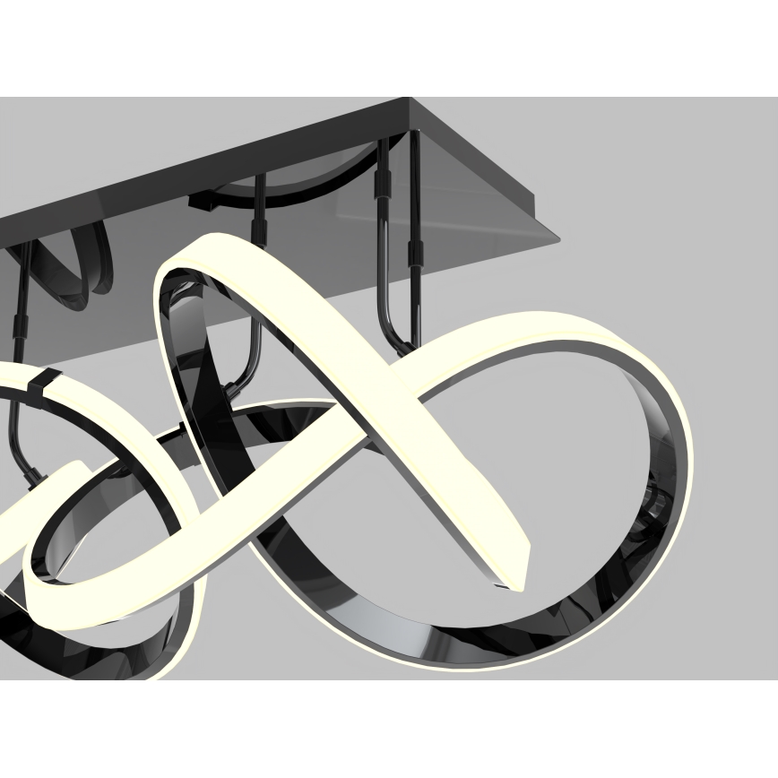 Wofi 9134-205 - LED Stmievateľný prisadený luster INDIGO LED/64W/230V čierna/lesklý chróm