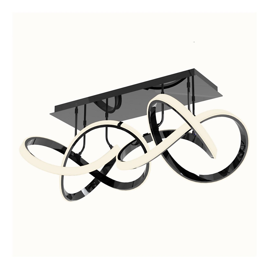 Wofi 9134-205 - LED Stmievateľný prisadený luster INDIGO LED/64W/230V čierna/lesklý chróm