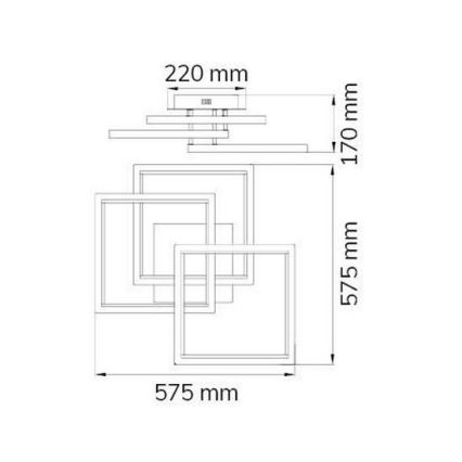 Wofi 9531.03.54.7000 - LED Stmievateľný prisadený luster VISO LED/40W/230V