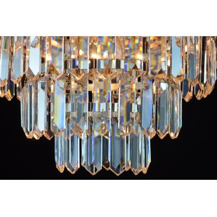 Wranovsky JWZ024060301 - Krištáľový prisadený luster PORTO 5xE14/40W/230V + 1xE27/40W