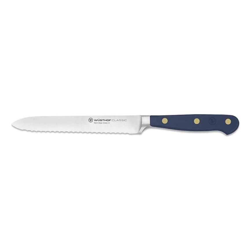 Wüsthof - Kuchynský nôž nakrajovací CLASSIC COLOUR 14 cm modrá