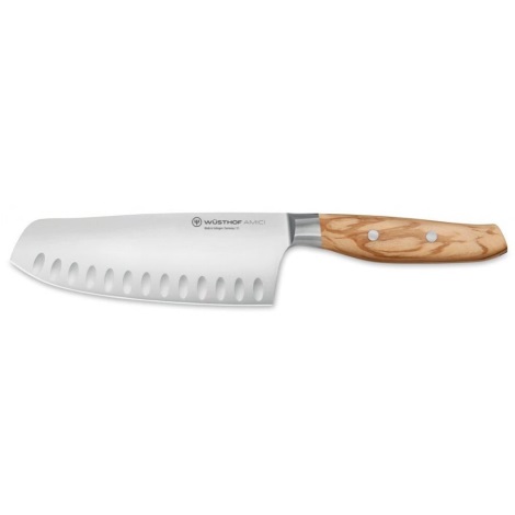 Wüsthof - Kuchynský nôž santoku AMICI 17 cm olivové drevo
