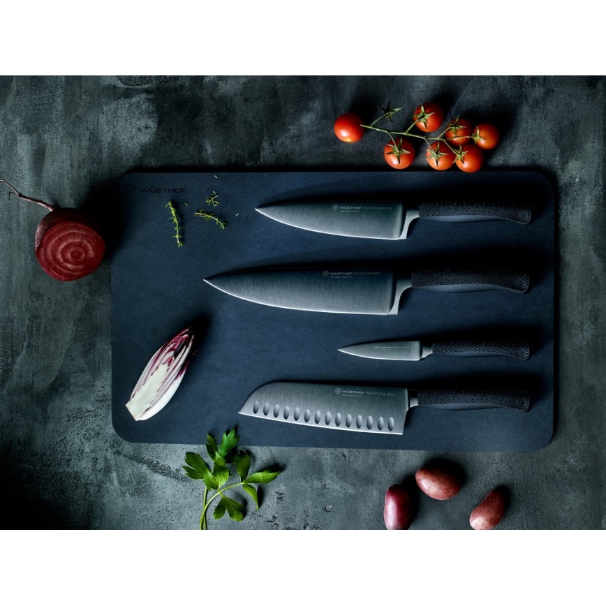 Wüsthof - Kuchynský nôž santoku PERFORMER 17 cm čierna