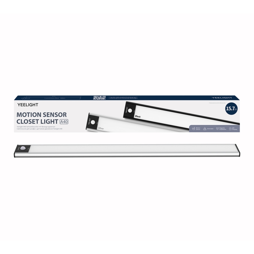 Yeelight - LED stmievateľné nabíjacie osvetlenie nábytku so senzorom LED/2,3W/1500 mAh 4000K 40 cm strieborná