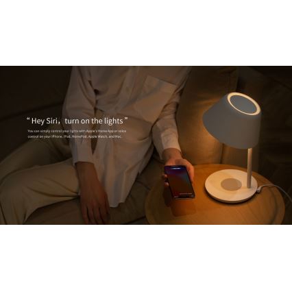 Yeelight - LED Stmievateľná stolná lampa s bezdrôtovým nabíjaním Staria Bedside Lamp Pro LED/20W/230V Wi-Fi