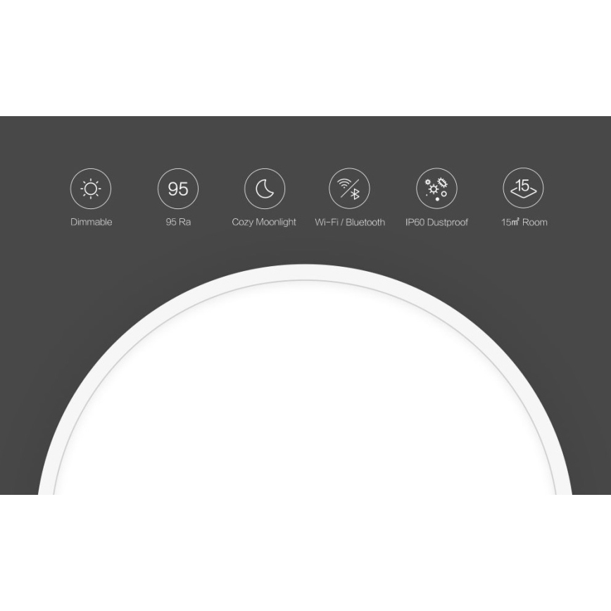 Yeelight - LED Stmievateľné svietidlo CEILING LED/28W/230V Wi-Fi Bluetooth CRI 95 + diaľkové ovládanie