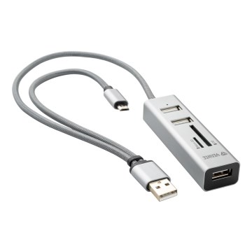 Yenkee - USB Rozbočovač 2.0 a OTG a čítačka kariet