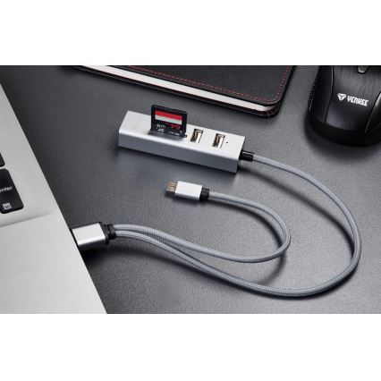 Yenkee - USB Rozbočovač 2.0 a OTG a čítačka kariet