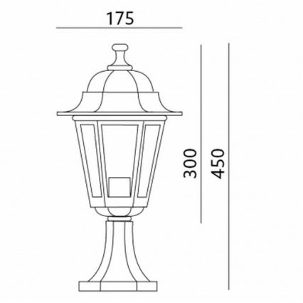 Záhradná lampa 1xE27/60W/230V IP44