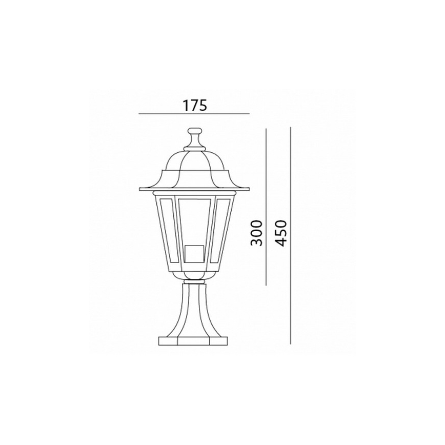 Záhradná lampa 1xE27/60W/230V IP44