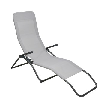 Záhradné lehátko FIKA 60x140 cm sivé