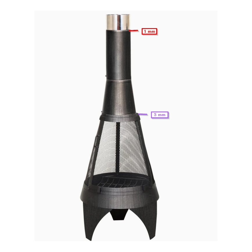 Záhradný krb COLORADO MESH 160 cm