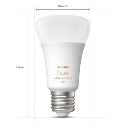 Základná sada Philips Hue White Ambiance 3xE27/11W 2200-6500K + zariadenie na prepojenie a diaľkové ovládanie