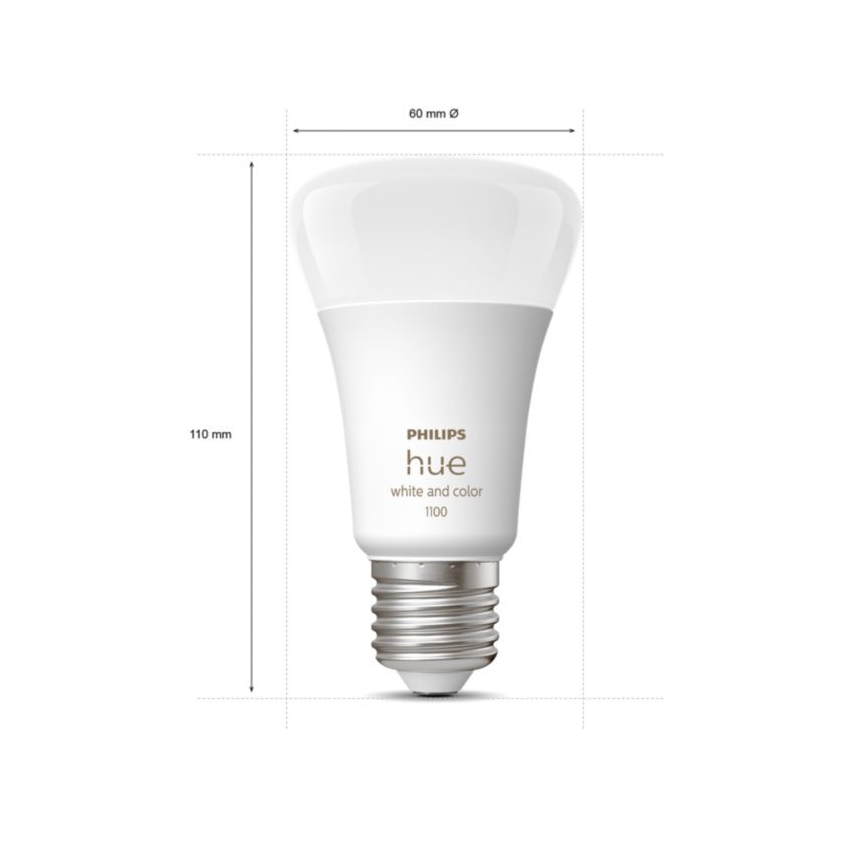 Základná sada Philips Hue WHITE AND COLOR AMBIANCE 2xE27/9W/230V 2000-6500K + Hue Bridge