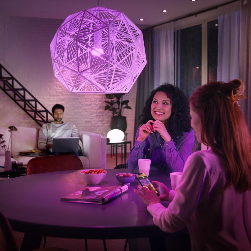 Základná sada Philips Hue WHITE AND COLOR AMBIANCE 3xE27/9W 2000-6500K + Hue bridge a dimmer switch
